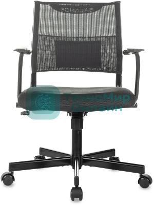 Кресло Бюрократ CH Balance-Low черный экокожа низк.спин. крестов. металл