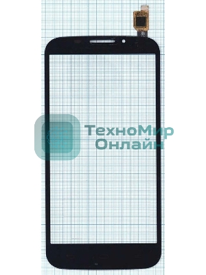 Сенсорное стекло (тачскрин) для Alcatel Pop S7 7045Y, черное