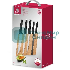Набор ножей кухонных Rondell RD-1469 компл.: 6 предм. с подставкой разноцветный подар. коробка