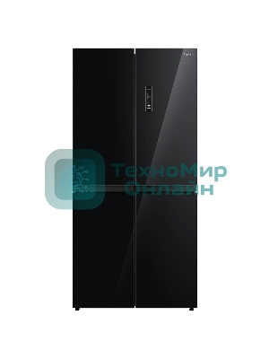 Холодильник Бирюса CD 466 BG черный трехкамерный Side by Side 303/153л морозилка снизу