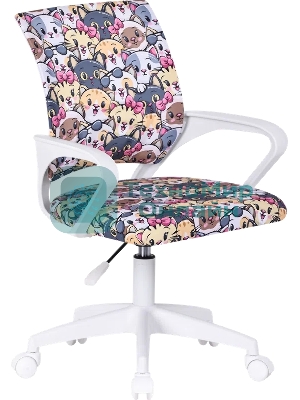 Кресло детское Defender Fiesta принт Коты, ткань, класс1