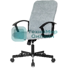 Кресло Бюрократ Triest Fabric серо-голубой, ткань