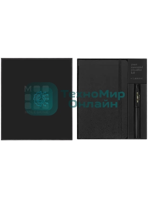 Набор Moleskine блокнот/ручка блокнот: Classic Large линейка черный