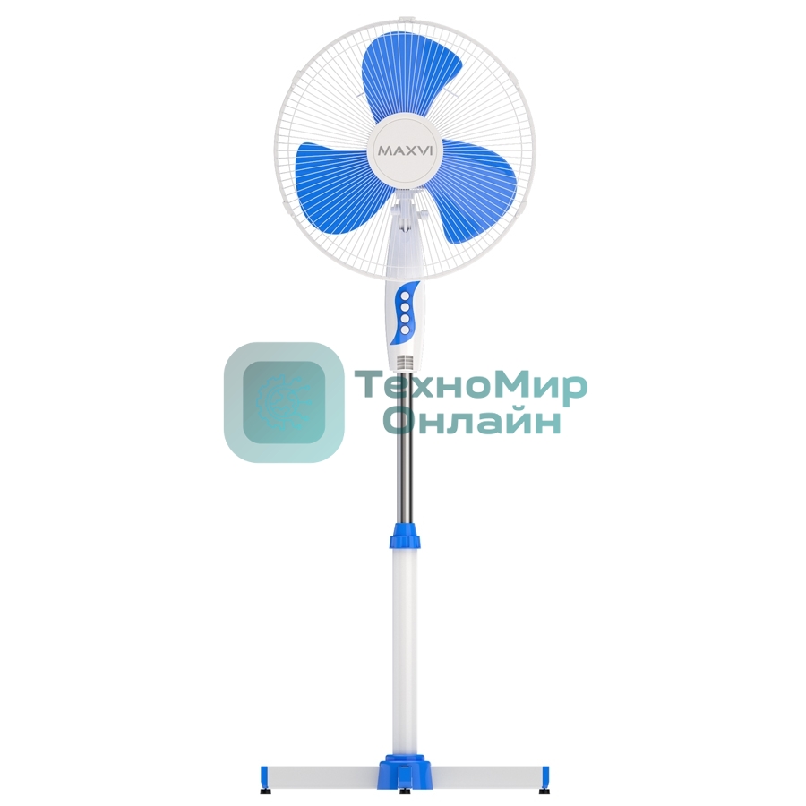 Вентилятор напольный Maxvi FS1645 white-blue