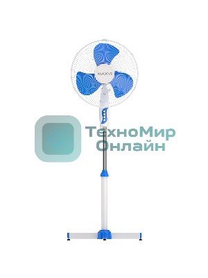 Вентилятор напольный Maxvi FS1645 white-blue