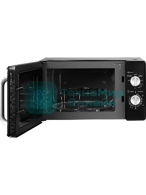 Микроволновая печь HOME HMG207DB черный, 20 л, 700 Вт, переключатели - поворотный механизм