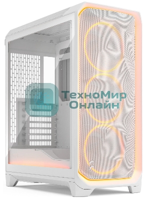 Корпус Fractal Design Meshify 3 XL White Ambience Pro RGB TG Clear Tint, Midi-Tower, белый, 3 x 140 мм