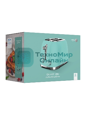 Тостер Galaxy Line GL 2917 900 Вт, бирюзовый