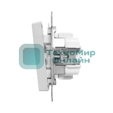 Механизм выключателя EKF UP1-SWA-20 Эпика двухклавишный, алюминий