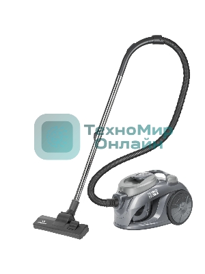 Пылесос Eurostek EVC-3011 серебристый/серый, 400/2600 Вт, уборка сухая, пылесборник контейнер 2.5 л