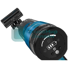 Пылесос вертикальный Grundig VCP 8330 черный/синий, питание от аккумулятора, 150 Вт, уборка сухая, пылесборник 0.7 л