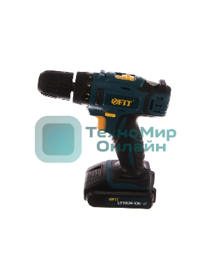 Дрель-шуруповерт аккумуляторная Fit 80189, Аккумуляторная, 18В, 2 АКБ, Кейс