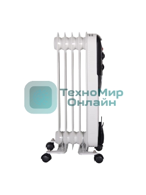 Обогреватель масляный Ресанта ОМПТ- 5Н (5 секций), белый, 1000 Вт, 10 м2, термостат 67/3/2