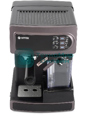 Кофеварка рожковая Vitek VT-1517 VT фиолетовый, исп. кофе - молотый, 1.65 л, 1238 Вт, 15 бар