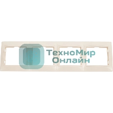 Рамка 4-м КВАРТА РГ-4-ККм горизонт. крем. IEK EMK40-K33-DM