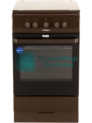 Плита электрическая Hansa FCEB53000 коричневый, конфорок 4 шт, духовка 69 л, 50 см x 85 см x 60 см