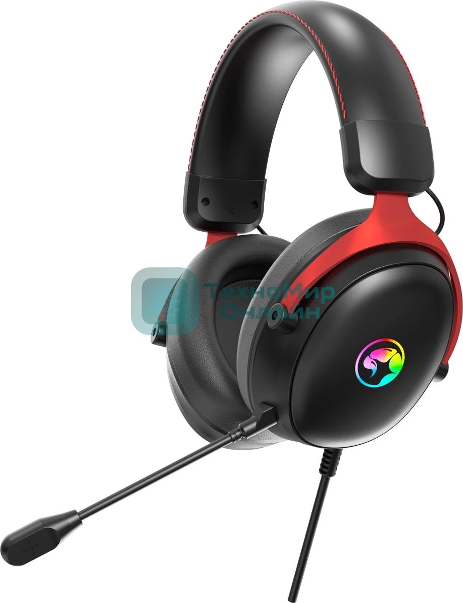 Гарнитура Marvo HG9076 Tactic X чёрный, проводная, USB, подсветка