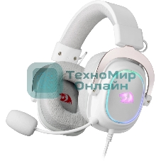 Гарнитура Redragon Zeus X белый, проводная, USB, подсветка