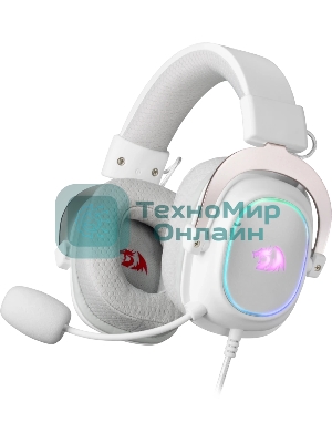 Гарнитура Redragon Zeus X белый, проводная, USB, подсветка