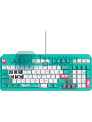 Клавиатура ASUS TUF Gaming K3 Gen II MIKU Edition проводная, USB Type-A, голубой