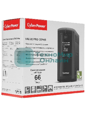 Источник бесперебойного питания CyberPower VP1000EILCD/1000 ВА/550 Вт/6 х IEC 320 C13 (компьютерная)