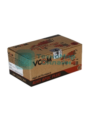 Коннектор VCOM RJ-45 для FTP кабеля 5 кат. экранированный, 100 шт,