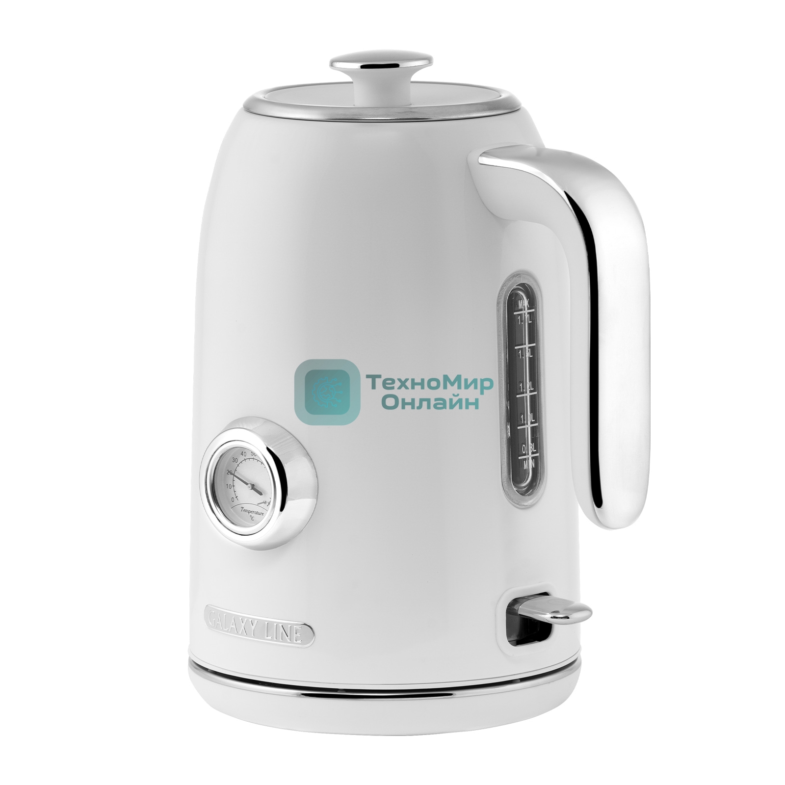 Чайник электрический Galaxy Line GL 0352, сливочный зефир, металл, 2200 Вт, 1.7 л