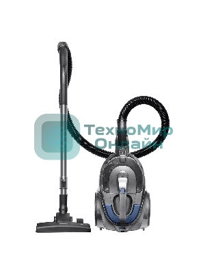 Пылесос BBK BV1900 серый/синий, 400/2200 Вт, уборка сухая, пылесборник контейнер 3 л