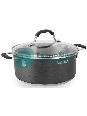 Кастрюля Rondell Stern RDS-019, 4.7 л, 24 см, с крышкой, серый