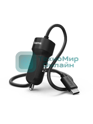 Автомобильное зарядное устройство Hama H-173618 3A PD универсальное черный