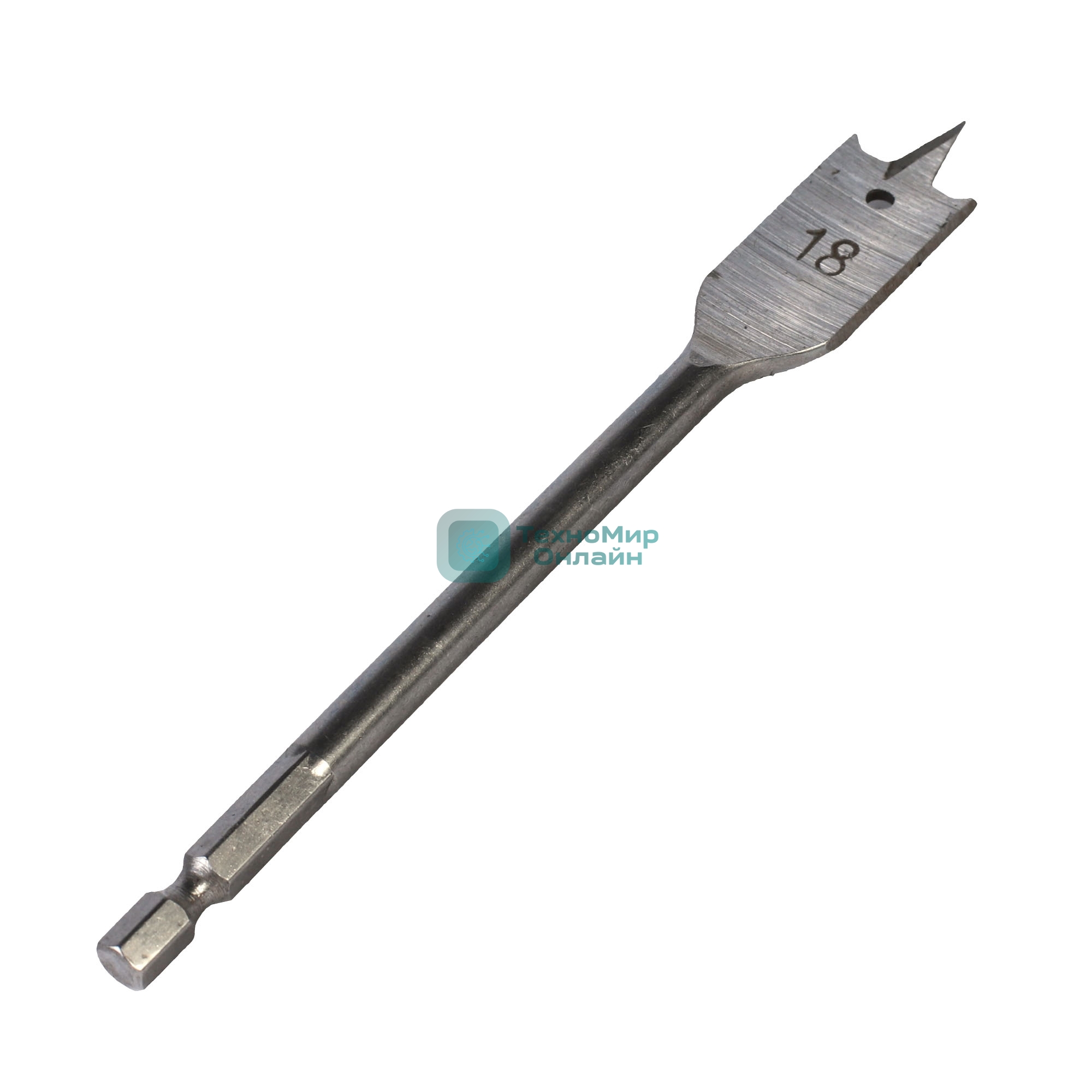 Сверло PATRIOT по дереву перовое 18 мм х 150 мм, 1 шт в блистере