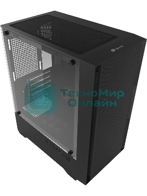 Компьютерный корпус Оклик OCC-MN307 черный без БП mATX 8x120мм 2xUSB 2.0 1xUSB 3.0 audio bott PSU