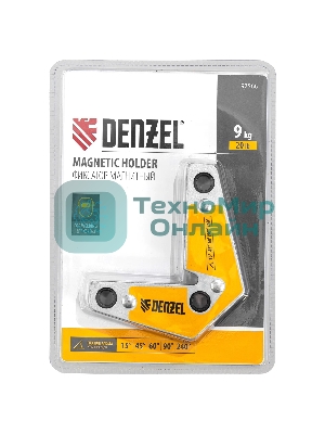 Фиксатор магнитный Denzel для сварочных работ усилие 20 LB, 30х45х60х75х90х135 град.