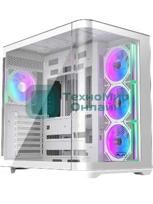 Корпус без блока питания Raijintek ATREUS BT4, Midi-Tower, TG, 4x120мм ARGB, 2xUSB-A 3.0 + 1xUSB Type-C , E-ATX, ATX, mATX, mITX White