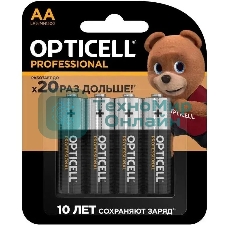 Батарея Opticell Professional LR6 AA (4шт) блистер