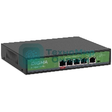 Коммутатор Digma DSP204G-1G-T80, 5×1 Гбит/с, неуправляемый