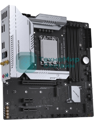Материнская плата Maxsun Terminator B760M D5 WIFI, LGA 1700, Intel B760, 4xDDR5, 4xSATA, 3xM.2, 1xPCIe 5.0 x16, 1xPCIe x4, 1xPCIe x1, 1xHDMI, 1xDP, 1x 2.5Gb LAN, 6xUSB 2.0, 2xUSB 3.2 Gen 2, 3x3.5 мм, 5.1, mATX