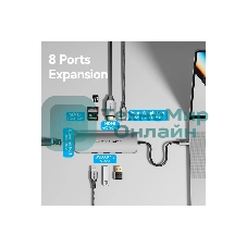 Мультифункциональный хаб Vention USB Type C 8 в 1