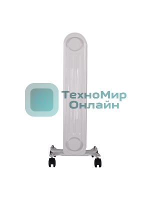 Обогреватель масляный Ресанта ОМПТ- 5Н (5 секций), белый, 1000 Вт, 10 м2, термостат 67/3/2