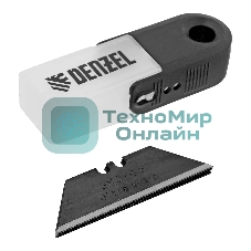 Лезвия Denzel 19 мм, сталь SK5 - 0,6 мм, трапециевидные, 5 шт.