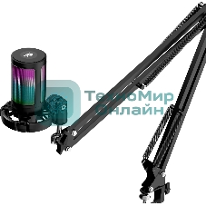 Игровой стрим микрофон Defender Impulse GMC 650 USB, RGB, стойка, провод 1.7 м 1