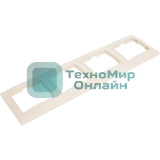 Рамка 4-м КВАРТА РГ-4-ККм горизонт. крем. IEK EMK40-K33-DM