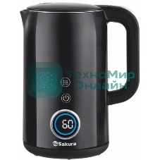 Чайник электрический Sakura SA-2185DBK Premium 1.7 л, дисплей, черный