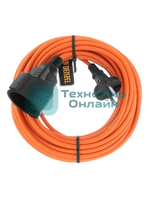 Удлинитель-шнур силовой Garden Series Denzel б/з, ПВС, 10 м, 1 розетка, 2*1 мм