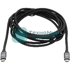 Кабель Digma D-Type-C-USB3.2-3m D-TYPE-C-USB3.2-100W-4K-3M 3м черный
