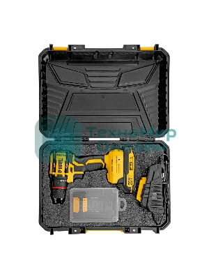 Дрель-шуруповерт Denzel CDH-BL-20, 20 В, 2 Ач, 50 Нм, бесщеточный