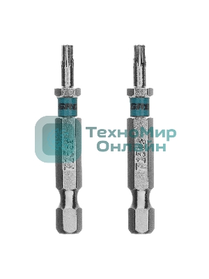 Бита Gross Torx 15х50 мм, сталь S2, шестигр., 2 шт.