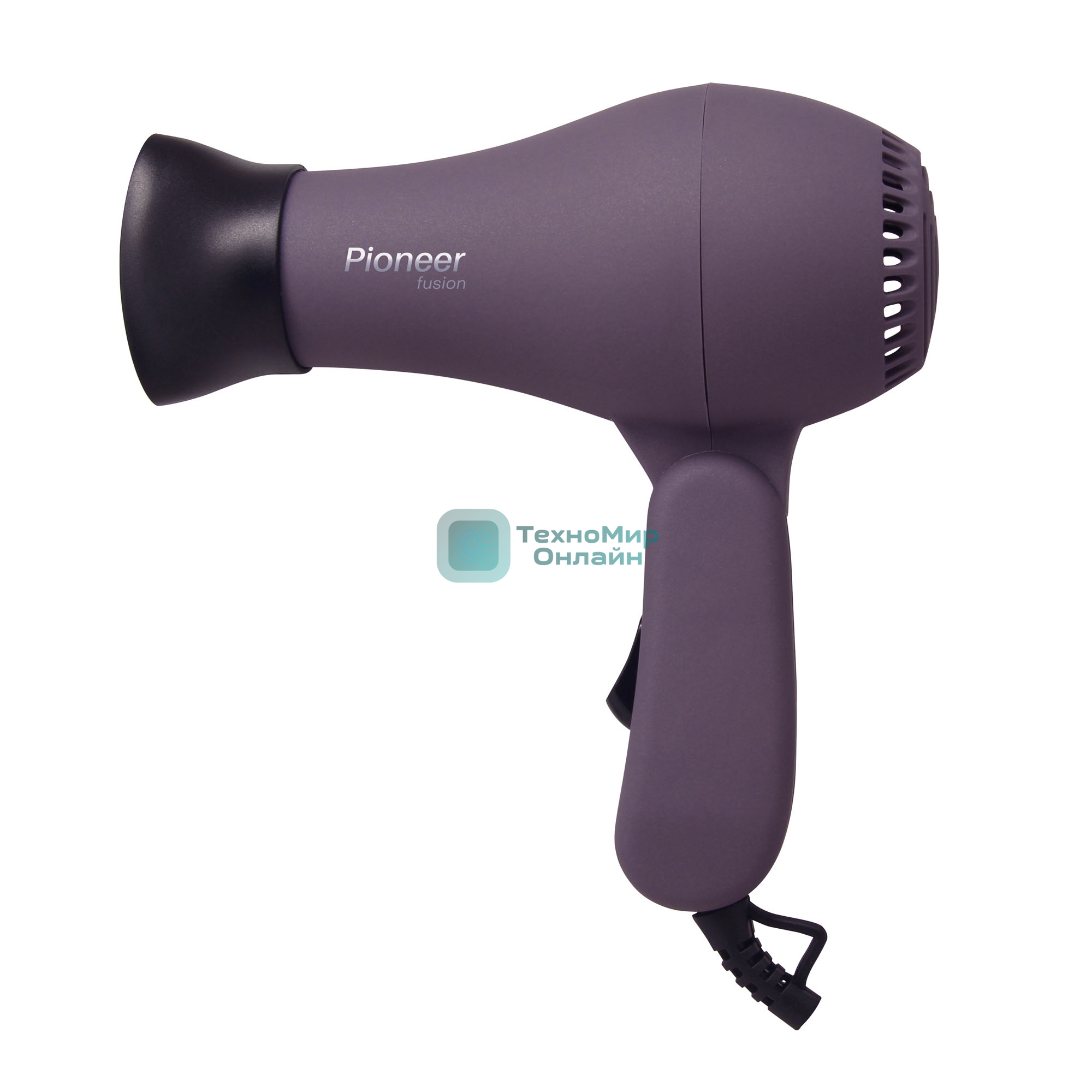 Фен Pioneer HD-1010 фиолетовый/черный, 1000 Вт, компактный