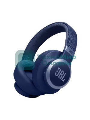 Беспроводные/проводные наушники JBL Live 770NC синий, полноразмерные, Bluetooth 5.3 + проводной, адаптивное шумоподавление, до 65 ч