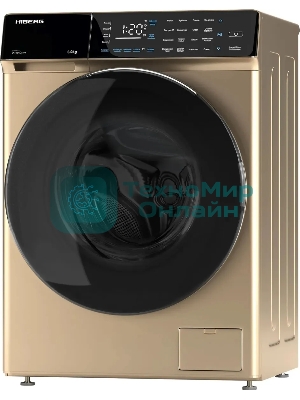 Стиральная машина HIBERG i-DDQ9 - 812 G золотистый, загр. фронтальная макс.: 8 кг 1200 об/мин класс: А+++